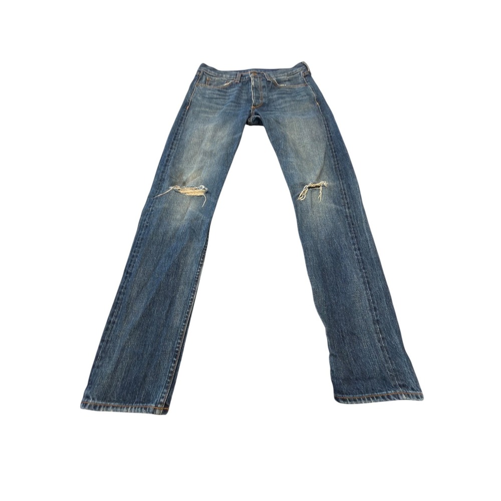 Rag & Bone Fit 2 Slim Distressed Blue Denim Jeans Mens 31x32 Button Fly